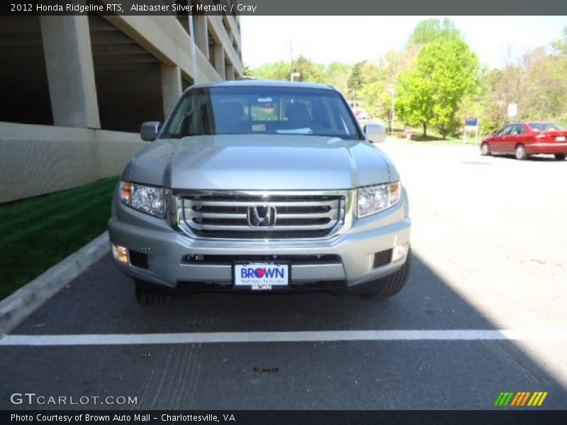 Alabaster Silver Metallic / Gray 2012 Honda Ridgeline RTS
