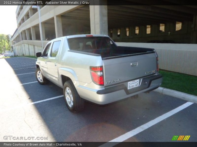 Alabaster Silver Metallic / Gray 2012 Honda Ridgeline RTS