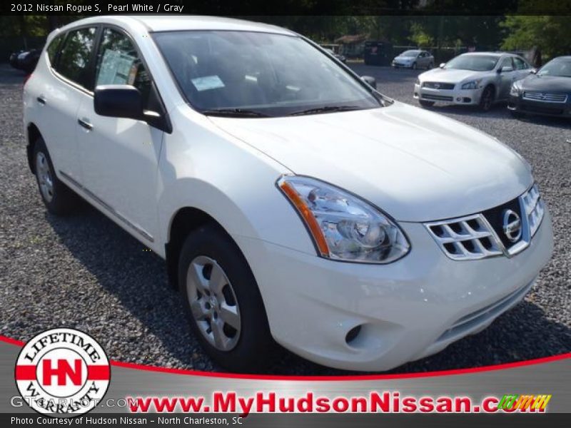Pearl White / Gray 2012 Nissan Rogue S