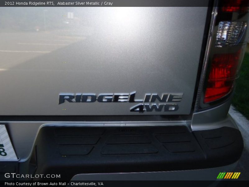 Alabaster Silver Metallic / Gray 2012 Honda Ridgeline RTS