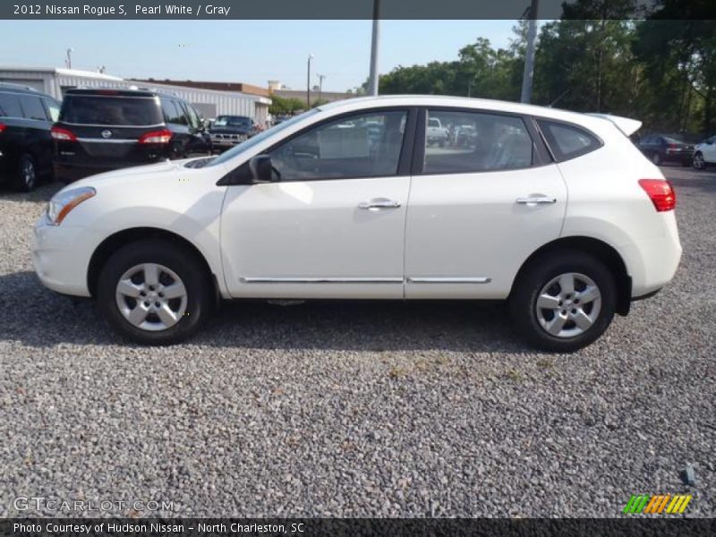 Pearl White / Gray 2012 Nissan Rogue S