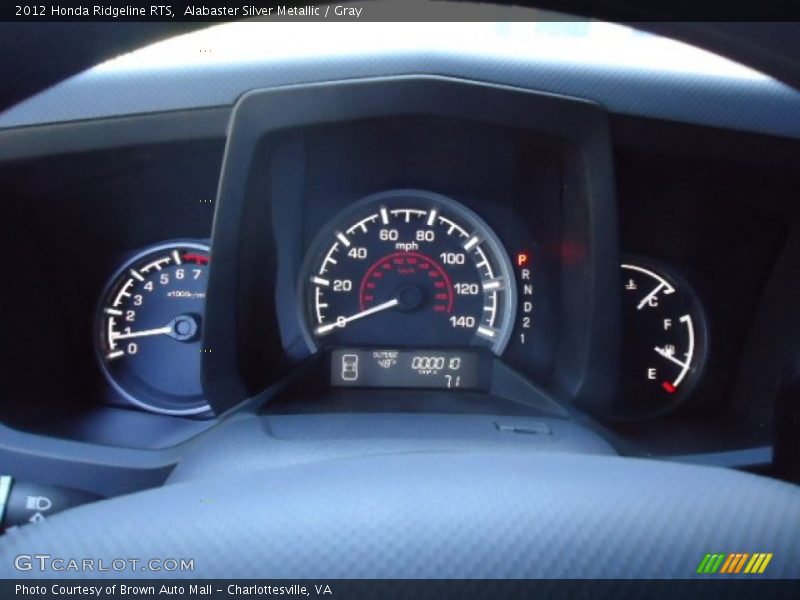 Alabaster Silver Metallic / Gray 2012 Honda Ridgeline RTS