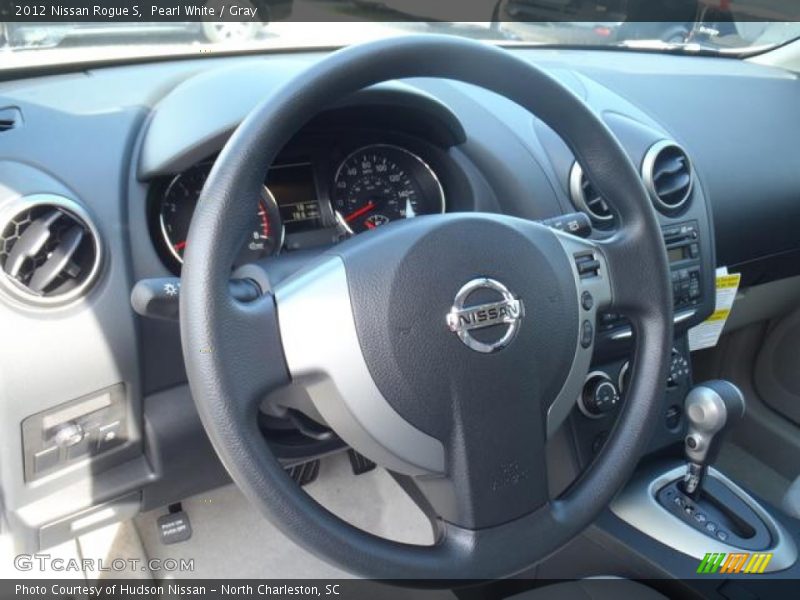 Pearl White / Gray 2012 Nissan Rogue S