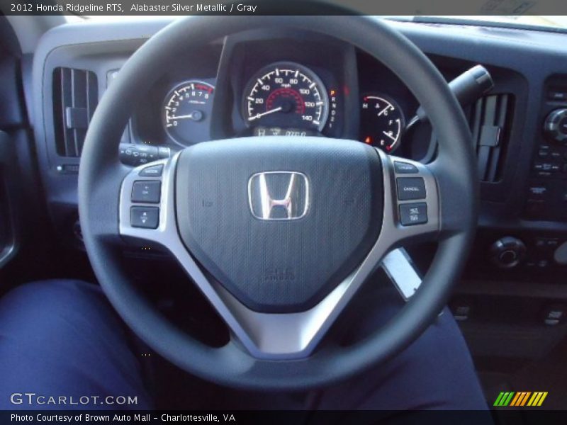 Alabaster Silver Metallic / Gray 2012 Honda Ridgeline RTS
