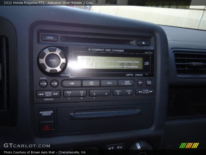 Alabaster Silver Metallic / Gray 2012 Honda Ridgeline RTS