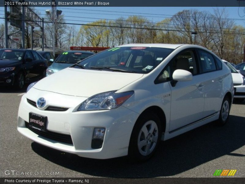 Blizzard White Pearl / Bisque 2011 Toyota Prius Hybrid III