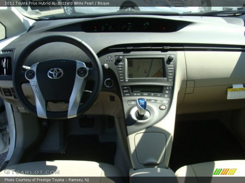 Blizzard White Pearl / Bisque 2011 Toyota Prius Hybrid III