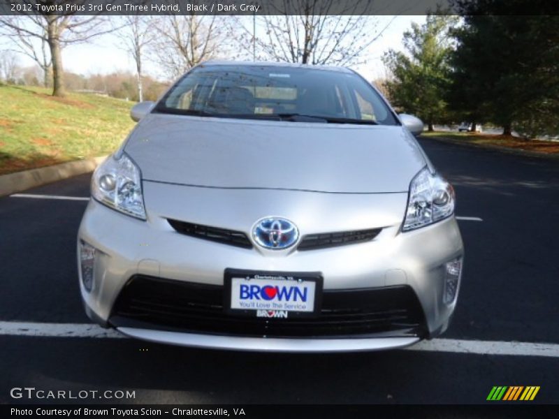 Black / Dark Gray 2012 Toyota Prius 3rd Gen Three Hybrid