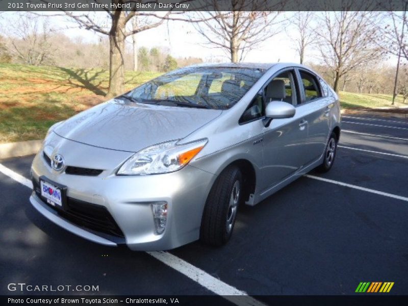 Black / Dark Gray 2012 Toyota Prius 3rd Gen Three Hybrid