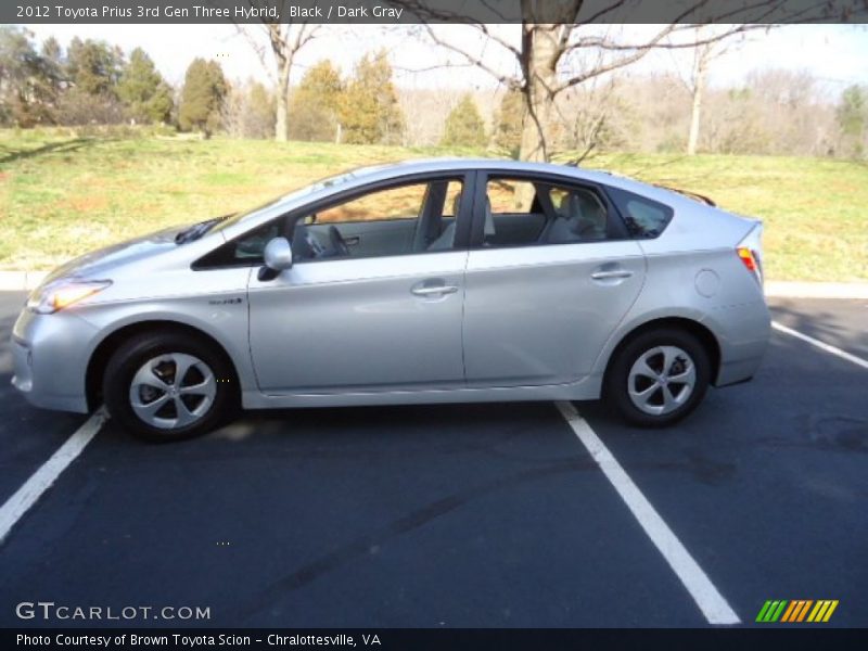 Black / Dark Gray 2012 Toyota Prius 3rd Gen Three Hybrid