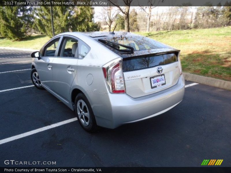 Black / Dark Gray 2012 Toyota Prius 3rd Gen Three Hybrid