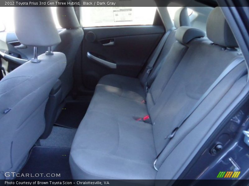 Black / Dark Gray 2012 Toyota Prius 3rd Gen Three Hybrid