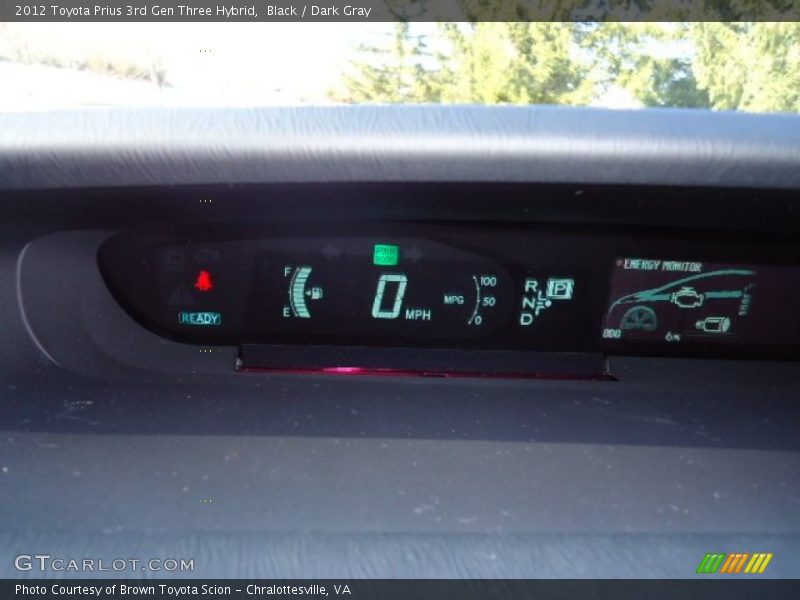 Black / Dark Gray 2012 Toyota Prius 3rd Gen Three Hybrid