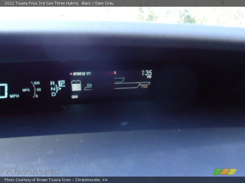 Black / Dark Gray 2012 Toyota Prius 3rd Gen Three Hybrid