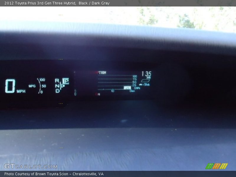 Black / Dark Gray 2012 Toyota Prius 3rd Gen Three Hybrid