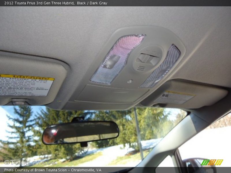 Black / Dark Gray 2012 Toyota Prius 3rd Gen Three Hybrid