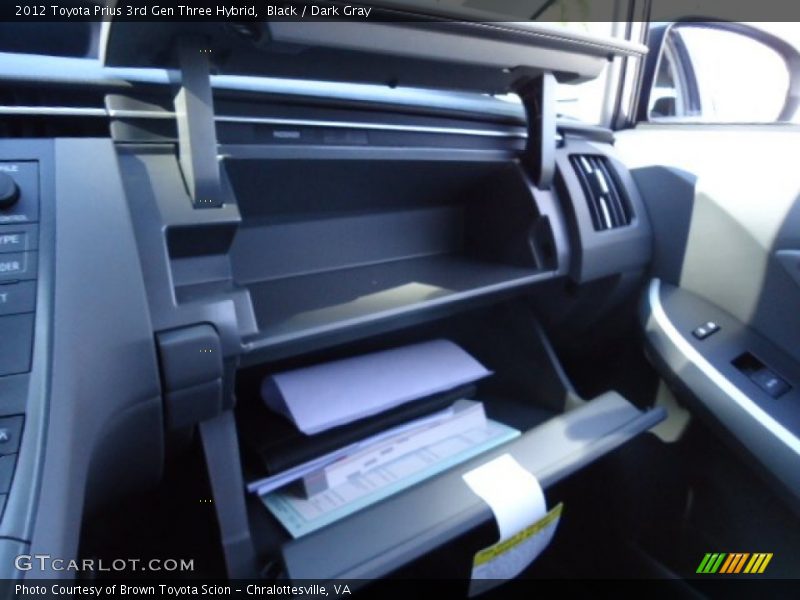 Black / Dark Gray 2012 Toyota Prius 3rd Gen Three Hybrid