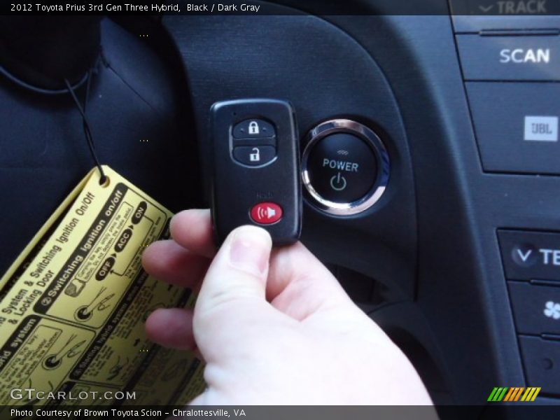 Black / Dark Gray 2012 Toyota Prius 3rd Gen Three Hybrid
