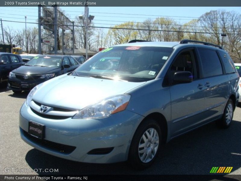 Blue Mirage Metallic / Stone 2009 Toyota Sienna LE