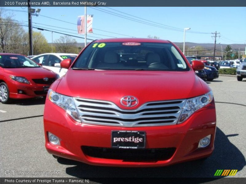 Barcelona Red Metallic / Gray 2010 Toyota Venza AWD
