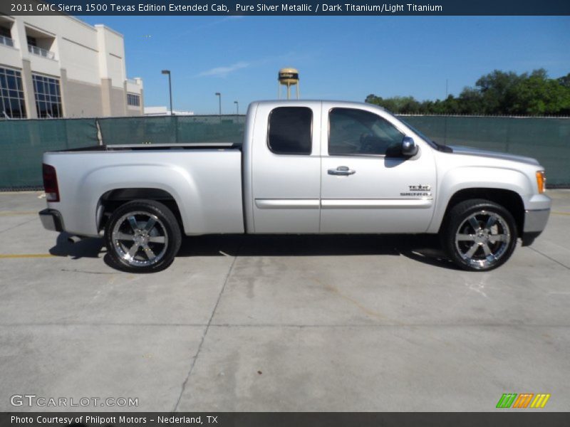  2011 Sierra 1500 Texas Edition Extended Cab Pure Silver Metallic