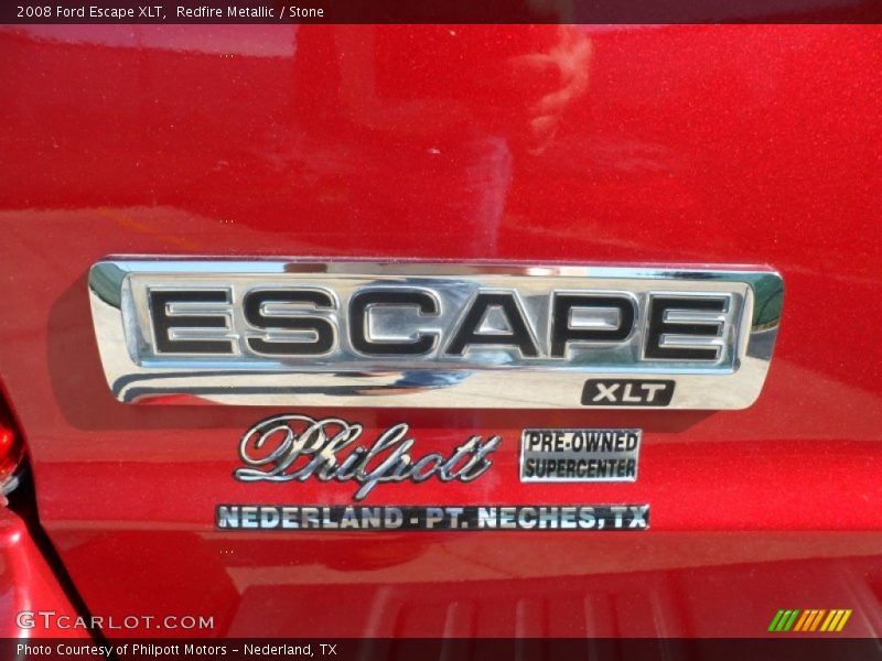 Redfire Metallic / Stone 2008 Ford Escape XLT