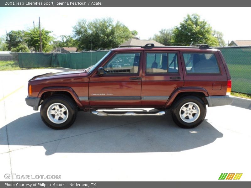 Sienna Pearlcoat / Agate 2001 Jeep Cherokee Sport