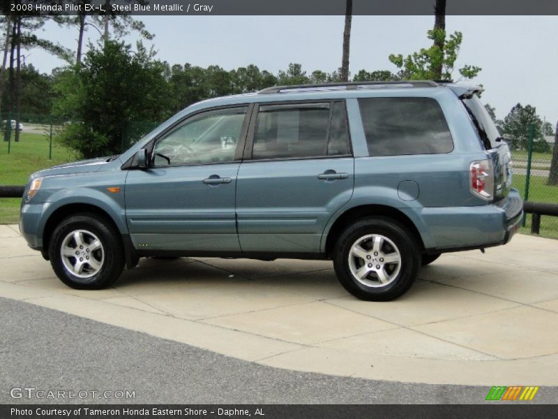 Steel Blue Metallic / Gray 2008 Honda Pilot EX-L