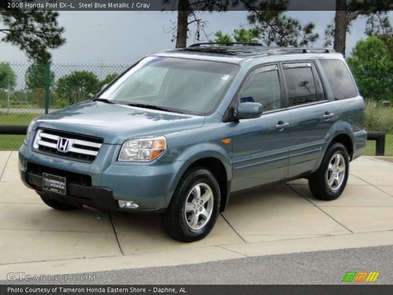 Steel Blue Metallic / Gray 2008 Honda Pilot EX-L