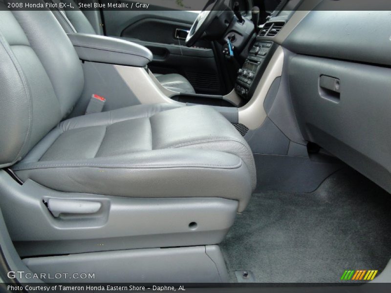 Steel Blue Metallic / Gray 2008 Honda Pilot EX-L