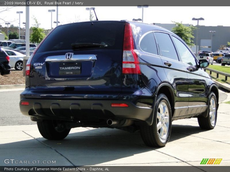 Royal Blue Pearl / Ivory 2009 Honda CR-V EX