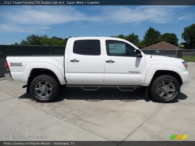 Super White / Graphite 2012 Toyota Tacoma TSS Double Cab 4x4