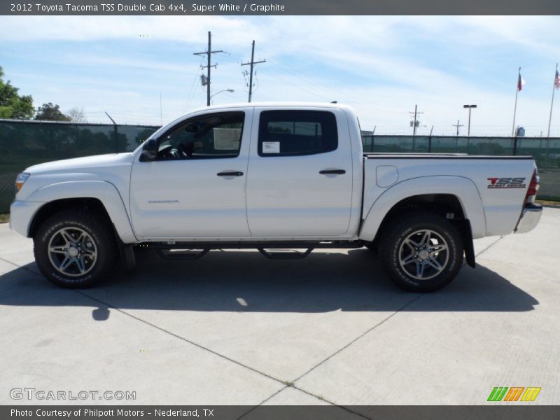 Super White / Graphite 2012 Toyota Tacoma TSS Double Cab 4x4