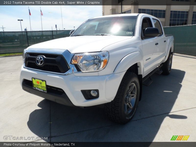 Super White / Graphite 2012 Toyota Tacoma TSS Double Cab 4x4
