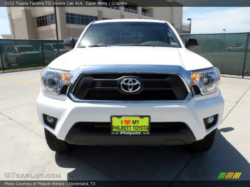Super White / Graphite 2012 Toyota Tacoma TSS Double Cab 4x4