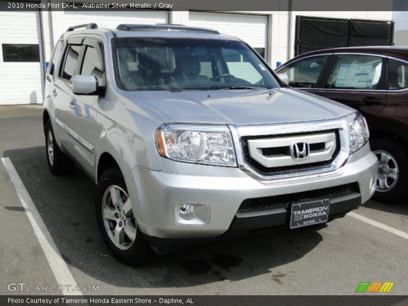Alabaster Silver Metallic / Gray 2010 Honda Pilot EX-L