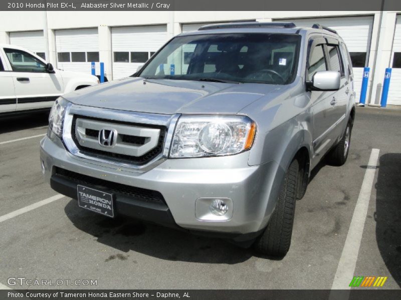 Alabaster Silver Metallic / Gray 2010 Honda Pilot EX-L