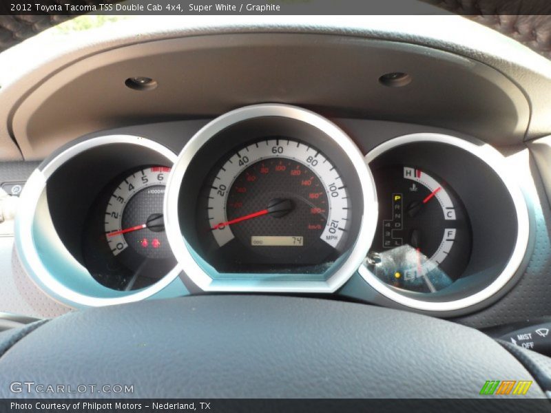 Super White / Graphite 2012 Toyota Tacoma TSS Double Cab 4x4