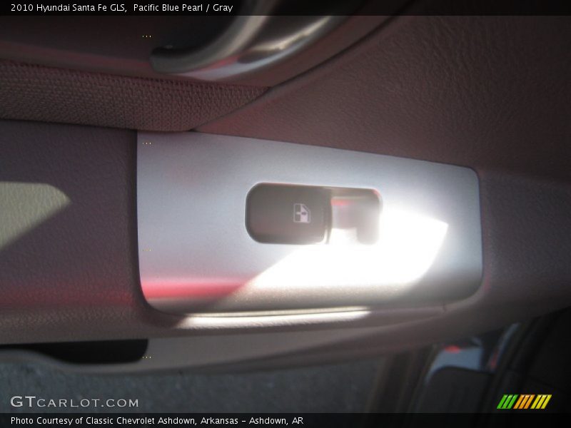 Pacific Blue Pearl / Gray 2010 Hyundai Santa Fe GLS