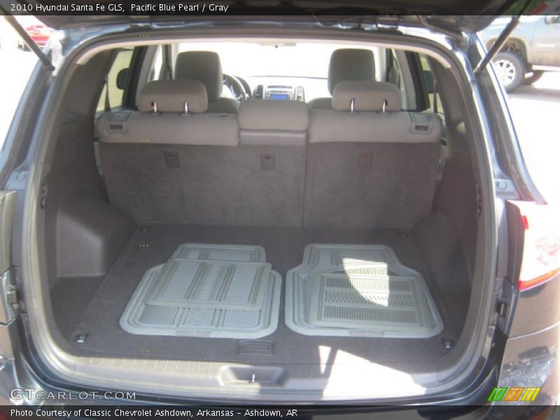 Pacific Blue Pearl / Gray 2010 Hyundai Santa Fe GLS