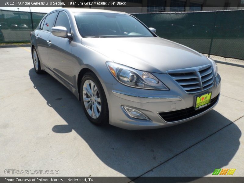 Titanium Gray Metallic / Jet Black 2012 Hyundai Genesis 3.8 Sedan