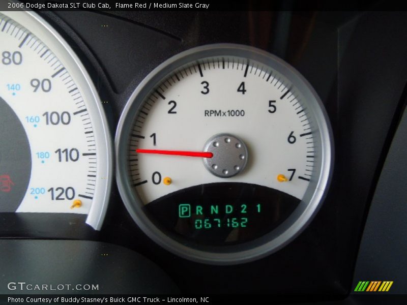 Flame Red / Medium Slate Gray 2006 Dodge Dakota SLT Club Cab