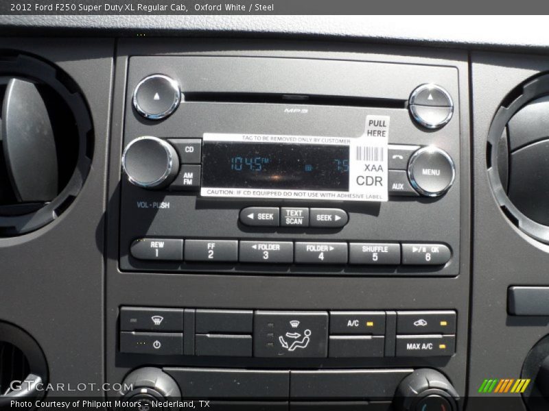 Controls of 2012 F250 Super Duty XL Regular Cab