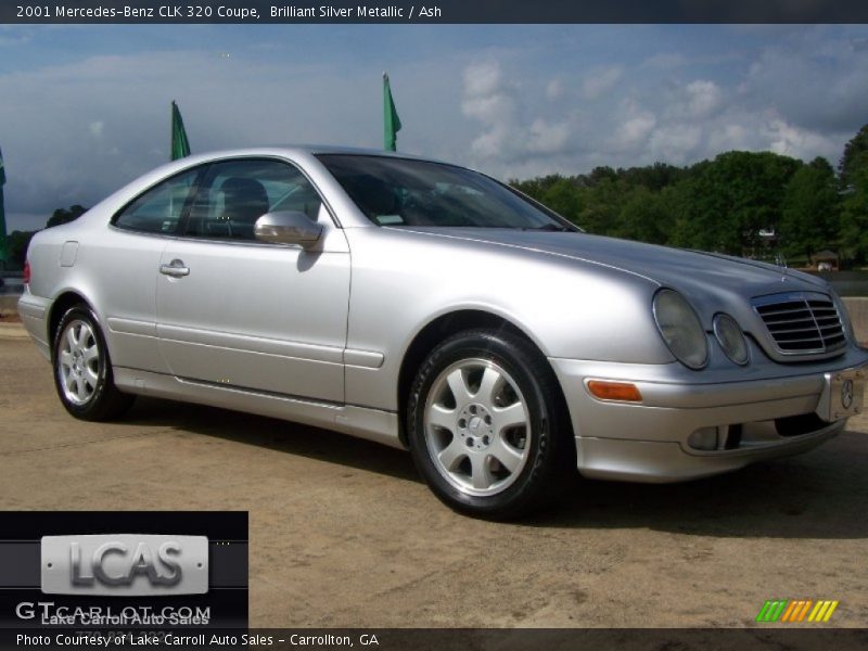 Brilliant Silver Metallic / Ash 2001 Mercedes-Benz CLK 320 Coupe