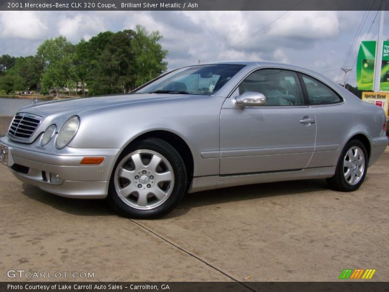 Brilliant Silver Metallic / Ash 2001 Mercedes-Benz CLK 320 Coupe