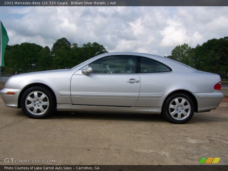 Brilliant Silver Metallic / Ash 2001 Mercedes-Benz CLK 320 Coupe