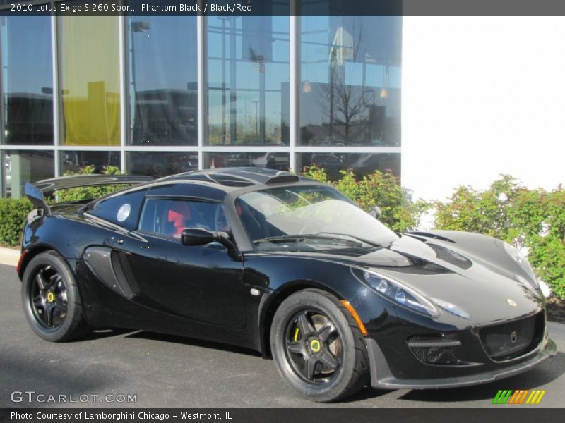 Phantom Black / Black/Red 2010 Lotus Exige S 260 Sport