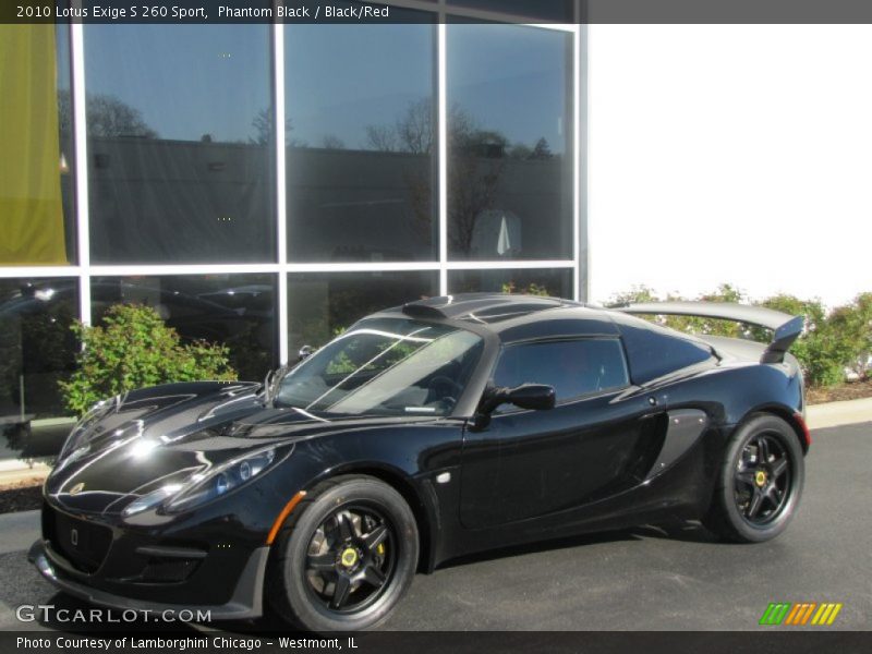 Phantom Black / Black/Red 2010 Lotus Exige S 260 Sport