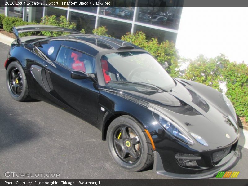 Phantom Black / Black/Red 2010 Lotus Exige S 260 Sport