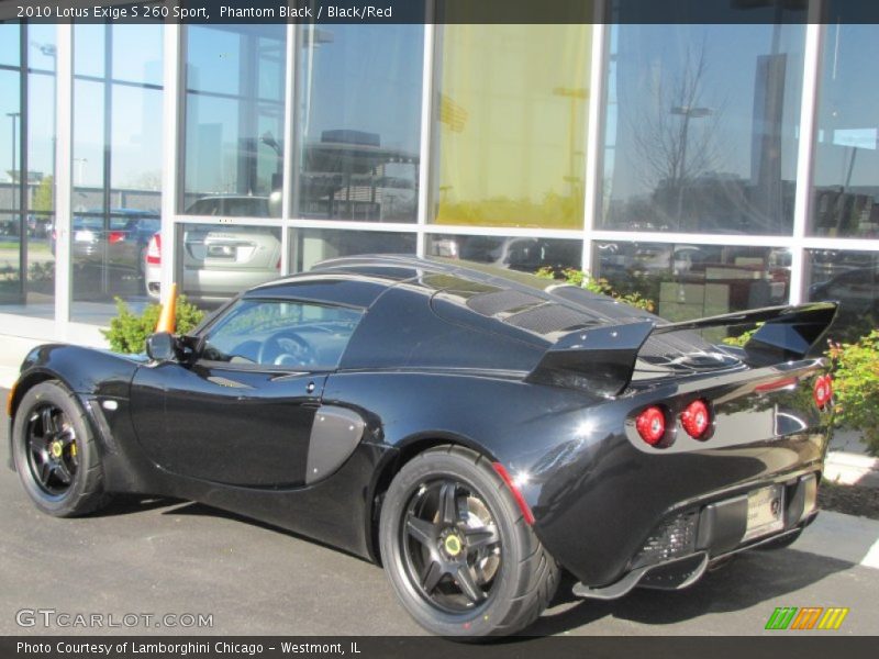 Phantom Black / Black/Red 2010 Lotus Exige S 260 Sport